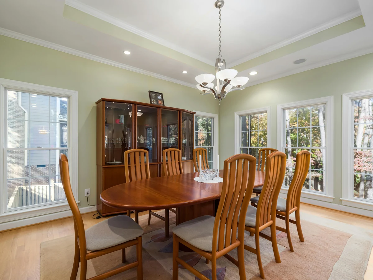 Green painted dining room walls by York Painters