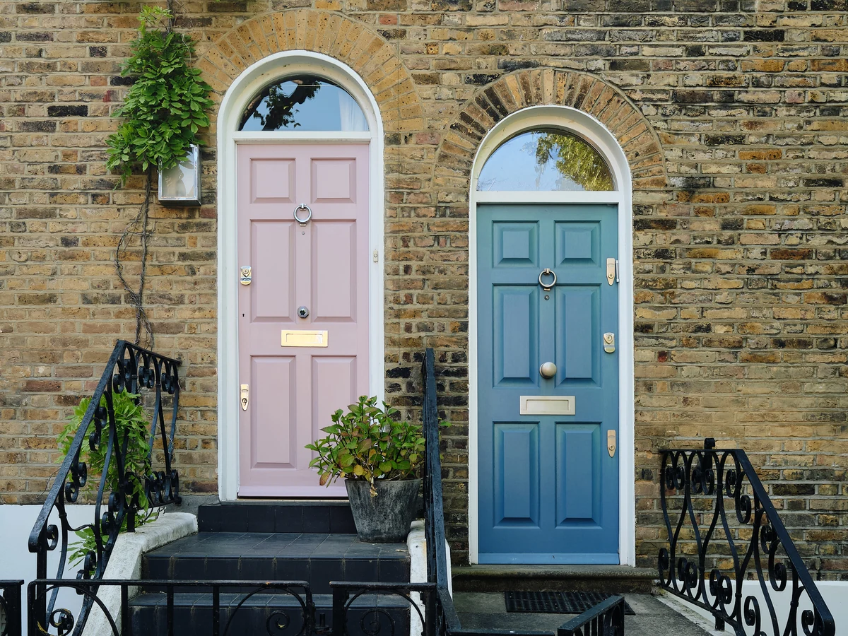 door-painting-two-london-front-york-painters Front door painting in York by York Painters, two freshly painted front doors