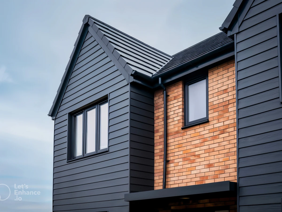 Modern house exterior painting in dark tones in York by York Painters