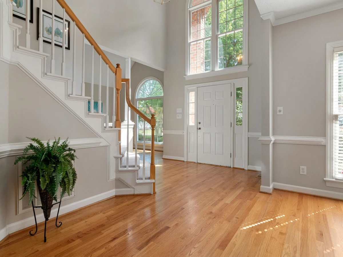 Hallway painting in York by York Painters, bright entrance hallway