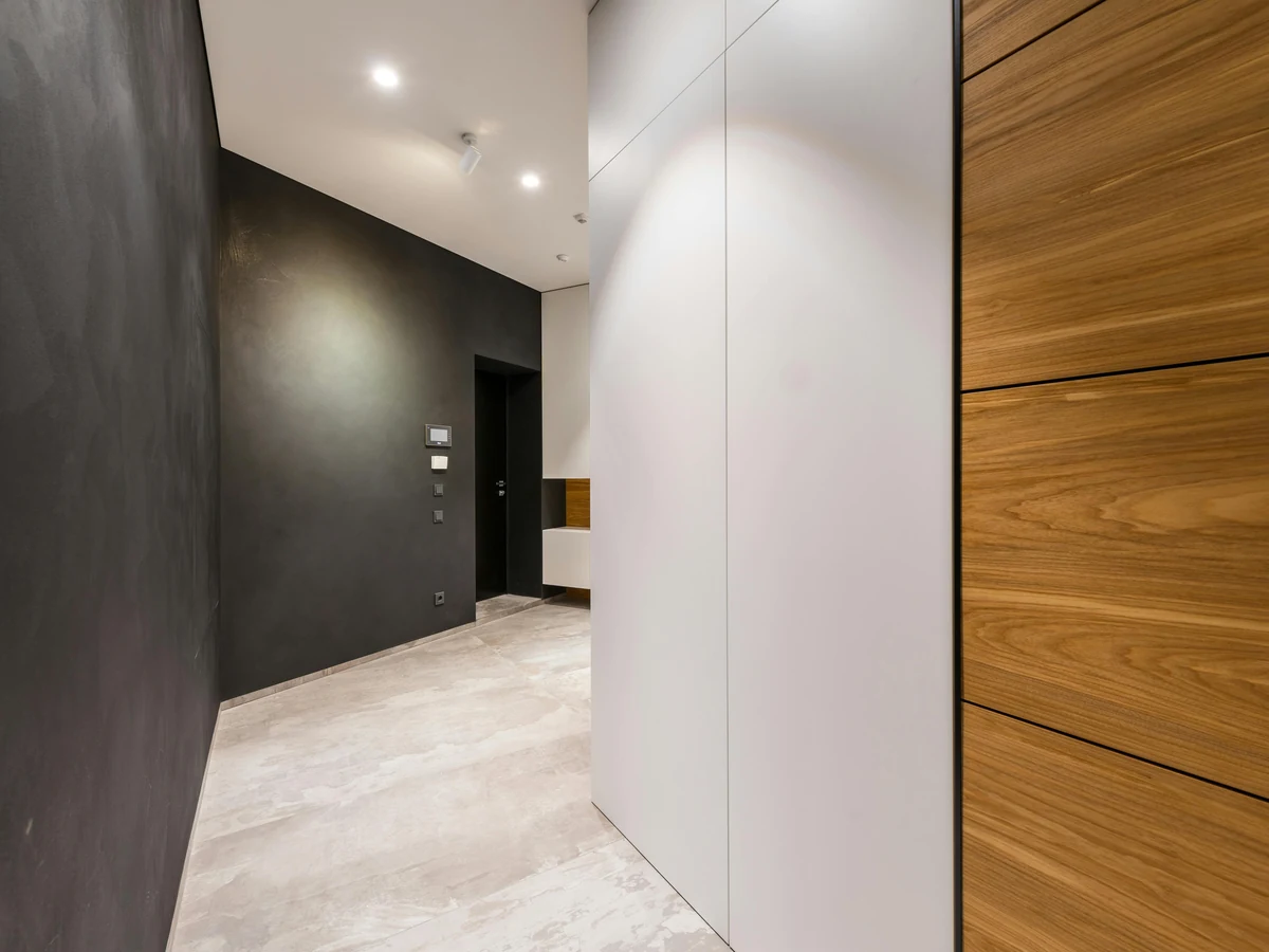 Modern dark hallway painting finish by York Painters